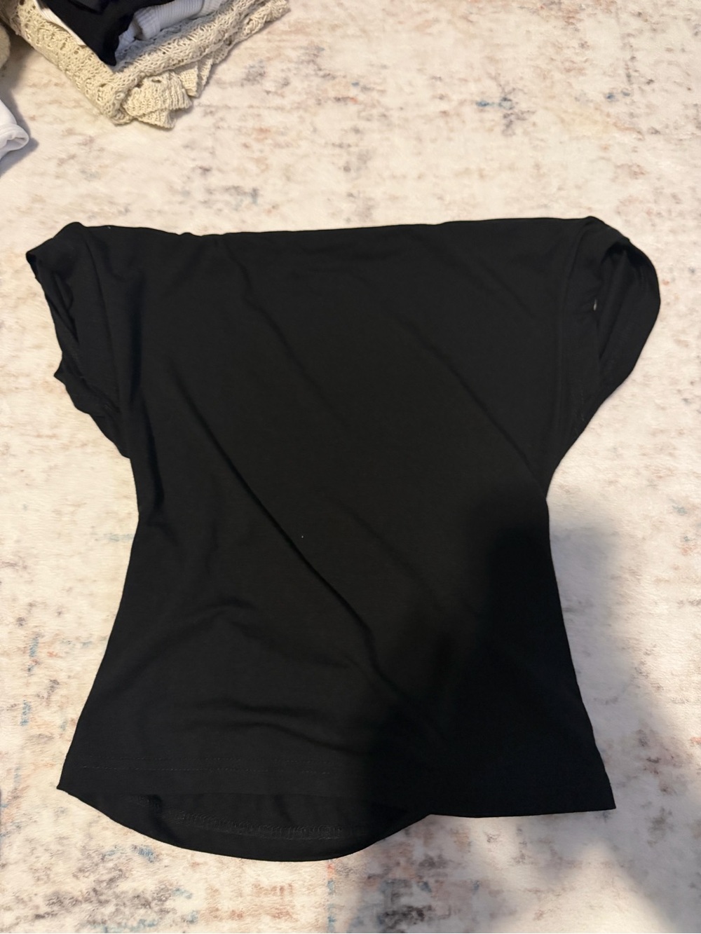 SHEIN Black Short Sleeve Batwing Tee